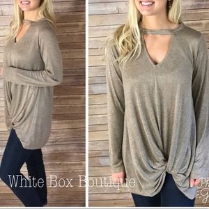 Taupe Key Hole Tunic